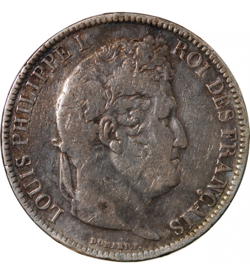 LOUIS PHILIPPE﻿ - 5 FRANCS ARGENT 1831 T NANTES "Type Domard, Tr relief"