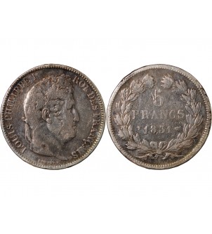 LOUIS PHILIPPE﻿ - 5 FRANCS ARGENT 1831 T NANTES "Type Domard, Tr relief" 2