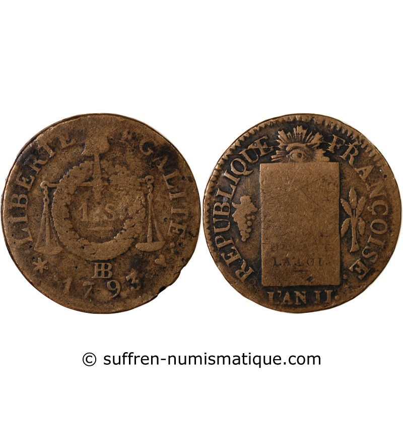 REVOLUTION FRANCAISE, CONVENTION - SOL AUX BALANCES 1793 B STRASBOURG