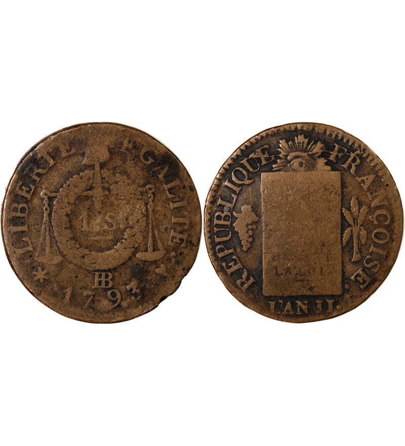 REVOLUTION FRANCAISE, CONVENTION - SOL AUX BALANCES 1793 B STRASBOURG