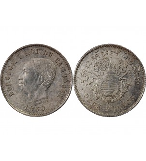 CAMBODGE, NORODOM Ier - 2 FRANCS ARGENT 1860 2