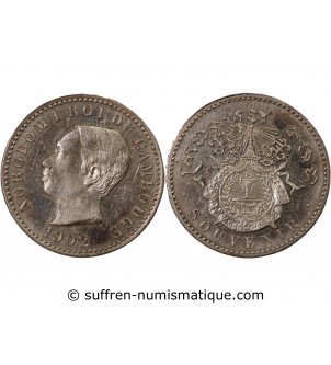 CAMBODGE, NORODOM Ier - 1 FRANC ARGENT 1902 - FRAPPE DE SOUVENIR