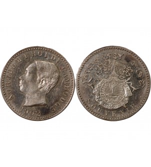 CAMBODGE, NORODOM Ier - 1 FRANC ARGENT 1902 - FRAPPE DE SOUVENIR 2