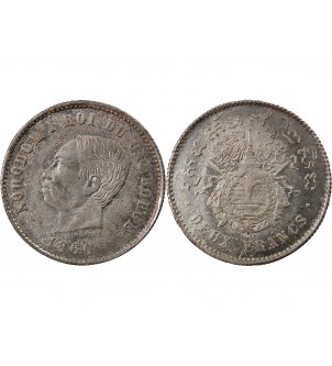 CAMBODGE, NORODOM Ier - 2 FRANCS ARGENT 1860 2
