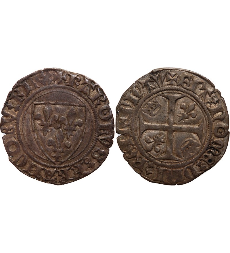 CHARLES VI﻿ LE FOU - BLANC "Dit Guénar" SAINTE MENEHOULD 1380 / 1422﻿