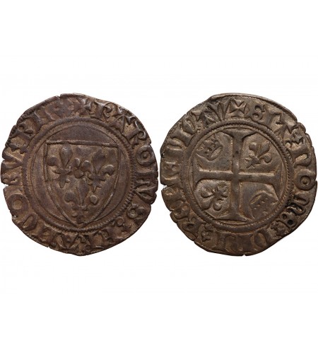 CHARLES VI﻿ LE FOU - BLANC "Dit Guénar" SAINTE MENEHOULD 1380 / 1422﻿