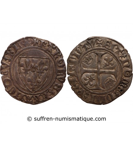 CHARLES VI﻿ LE FOU - BLANC "Dit Guénar" SAINTE MENEHOULD 1380 / 1422﻿