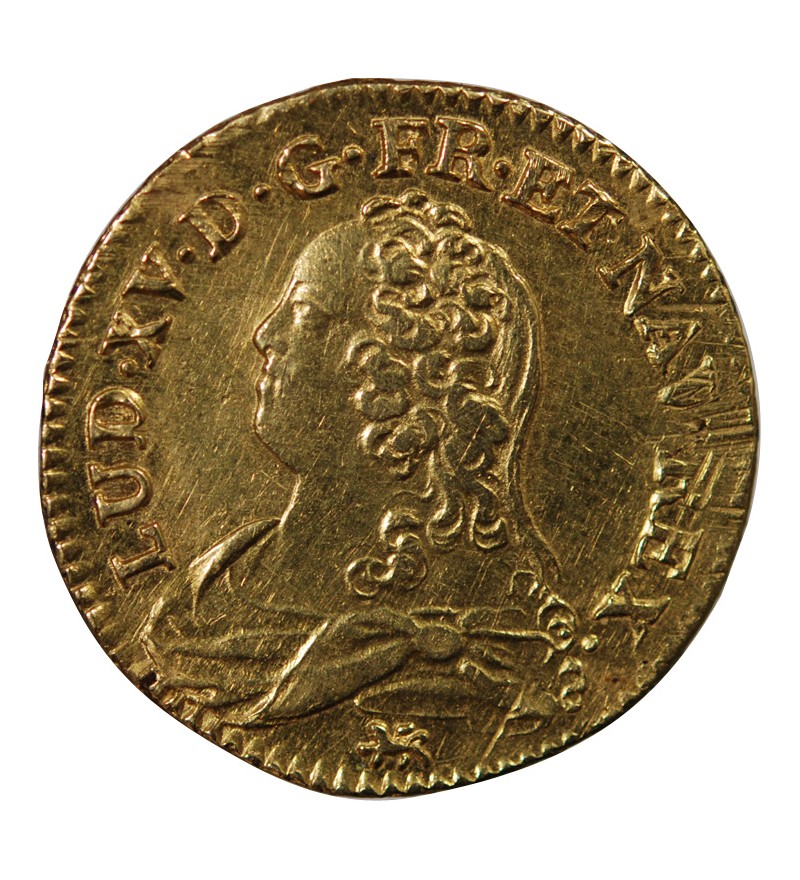 LOUIS XV - LOUIS D'OR AUX LUNETTES 1738 T NANTES