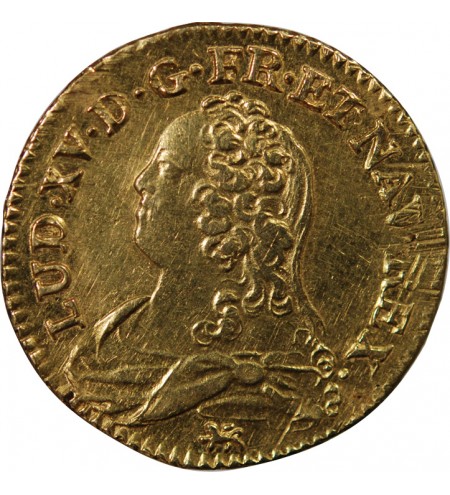 LOUIS XV - LOUIS D'OR AUX LUNETTES 1738 T NANTES