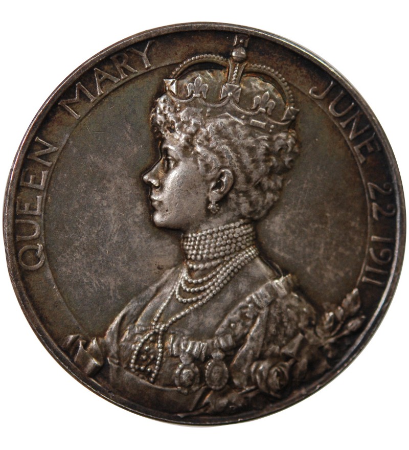 GRANDE-BRETAGNE, GEORGES V & MARY - MEDAILLE ARGENT 1911