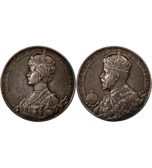 GRANDE-BRETAGNE, GEORGES V & MARY - MEDAILLE ARGENT 1911 2