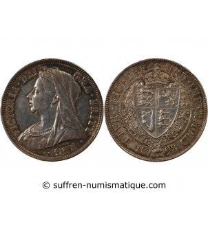 GRANDE-BRETAGNE, VICTORIA - 1/2 CROWN ARGENT 1898