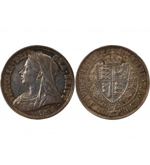 GRANDE-BRETAGNE, VICTORIA - 1/2 CROWN ARGENT 1898 2