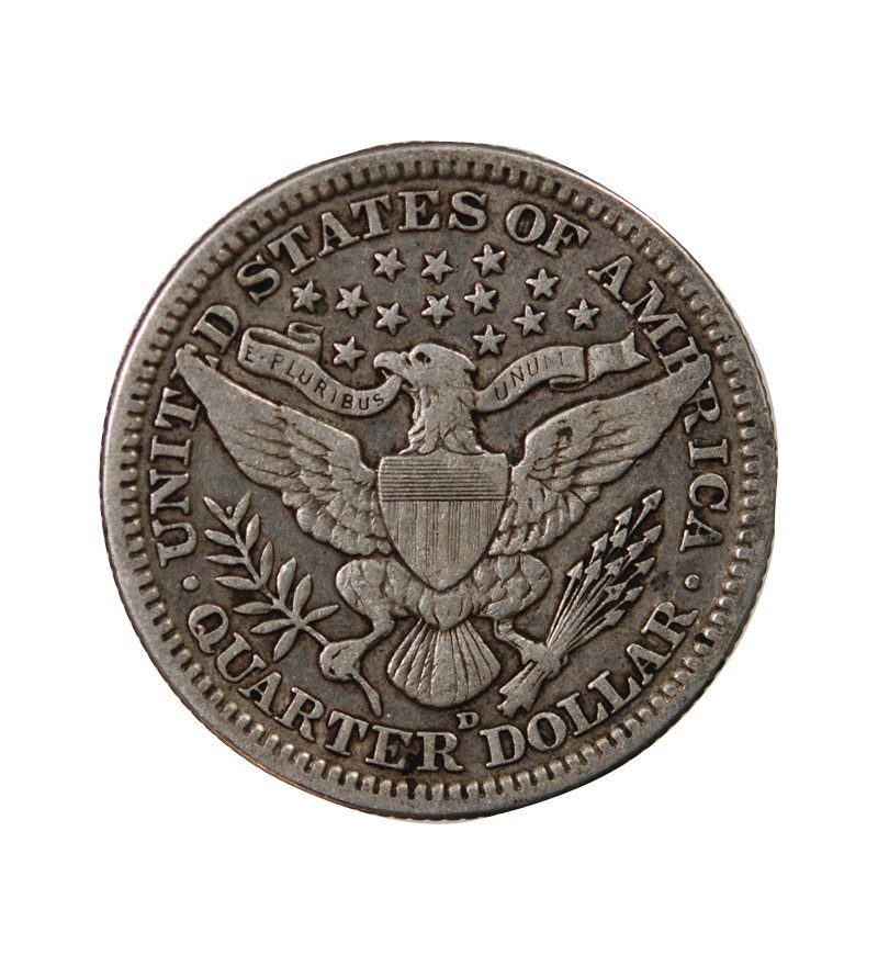 USA - 25 CENTS ARGENT "Barber Quarter" 1915 DENVER