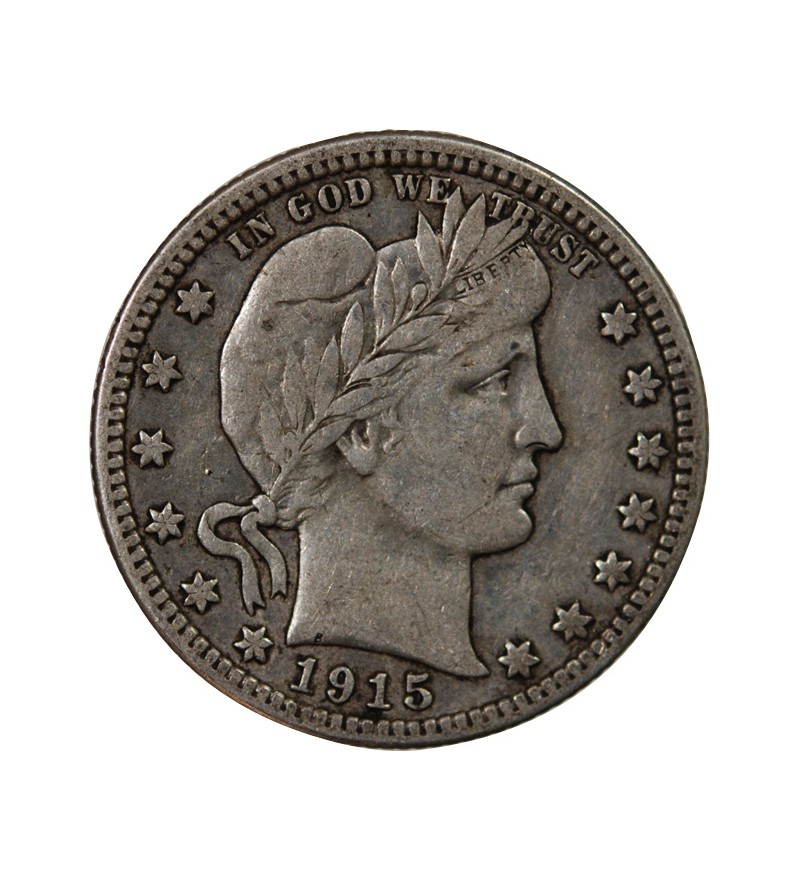 USA - 25 CENTS ARGENT "Barber Quarter" 1915 DENVER