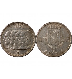 BELGIQUE, PRINCE CHARLES - 100 FRANCS 1951 - DYNASTIE 2