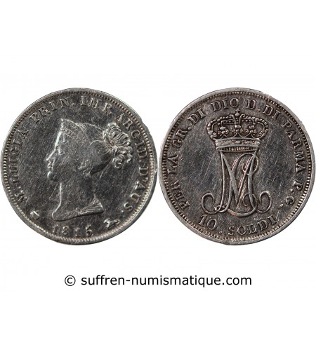 ITALIE, DUCHE DE PARME, MARIE-LOUISE - 10 SOLDI ARGENT 1815