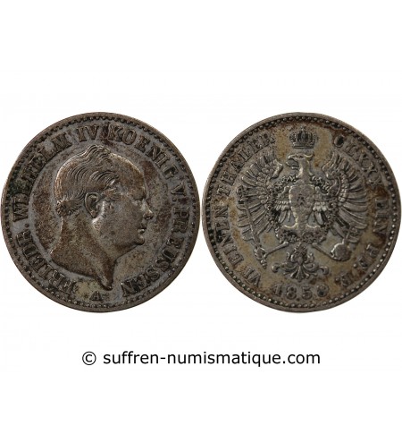 ALLEMAGNE, PRUSSE, FRIEDRICH WILHELM IV - 1/6 THALER 1858 A BERLIN