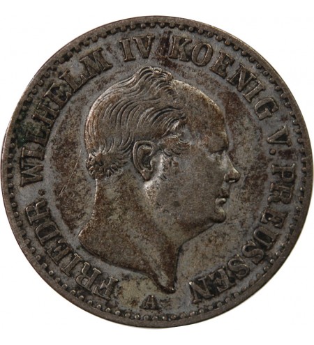 ALLEMAGNE, PRUSSE, FRIEDRICH WILHELM IV - 1/6 THALER 1858 A BERLIN