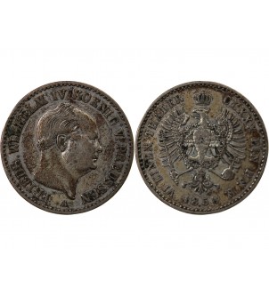 ALLEMAGNE, PRUSSE, FRIEDRICH WILHELM IV - 1/6 THALER 1858 A BERLIN 2