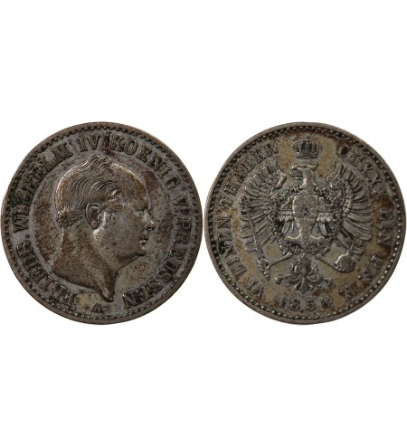 ALLEMAGNE, PRUSSE, FRIEDRICH WILHELM IV - 1/6 THALER 1858 A BERLIN