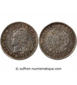 ARGENTINE - 10 CENTAVOS ARGENT 1882