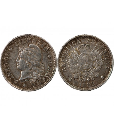 ARGENTINE - 10 CENTAVOS ARGENT 1882