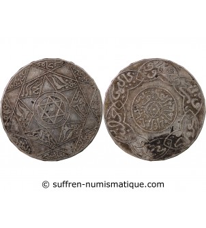 MAROC, ABD AL-AZIZ - 5 DIRHAMS ARGENT 1317 (1900)