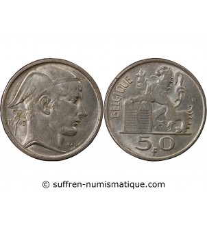 BELGIQUE, PRINCE CHARLES - 50 FRANCS ARGENT 1949 - MERCURE