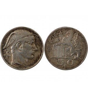 BELGIQUE, PRINCE CHARLES - 50 FRANCS ARGENT 1948 - MERCURE 2