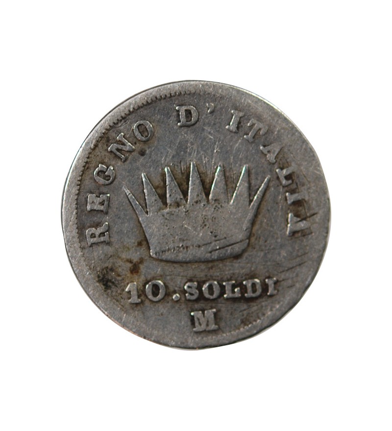 ITALIE, NAPOLEON Ier - 10 SOLDI 1814 M MILAN