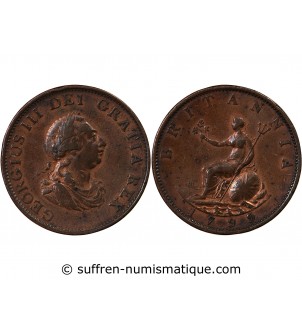 GRANDE-BRETAGNE, GEORGES III - 1/2 PENNY 1799
