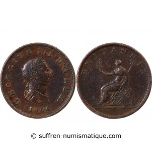 GRANDE-BRETAGNE, GEORGES III - 1/2 PENNY 1806