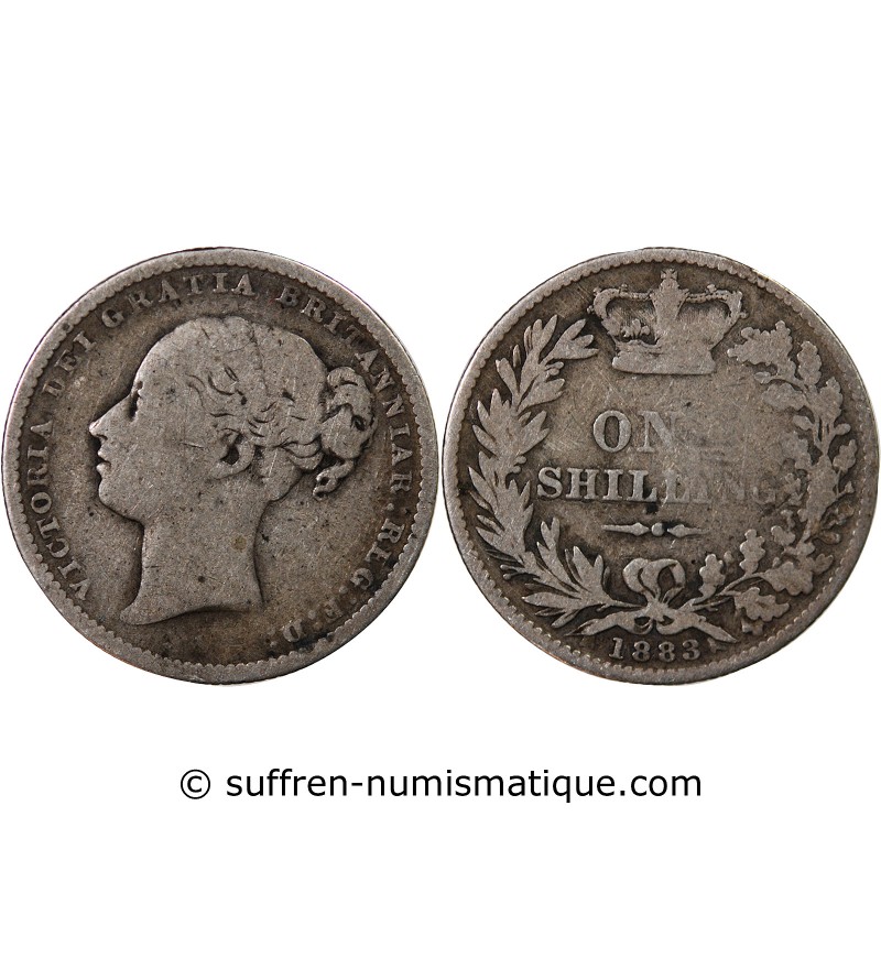 GRANDE-BRETAGNE, VICTORIA - SHILLING ARGENT 1883