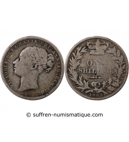 GRANDE-BRETAGNE, VICTORIA - SHILLING ARGENT 1883