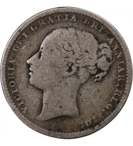 GRANDE-BRETAGNE, VICTORIA - SHILLING ARGENT 1883