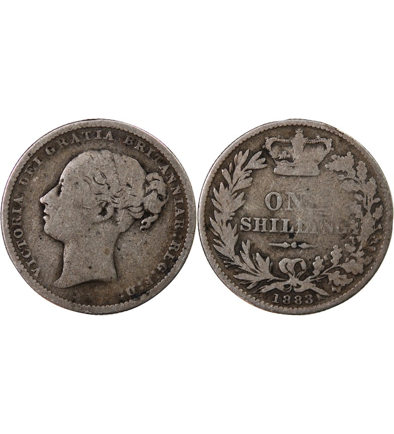 GRANDE-BRETAGNE, VICTORIA - SHILLING ARGENT 1883