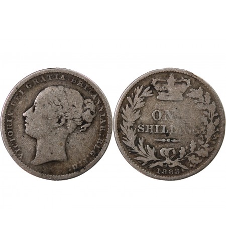 GRANDE-BRETAGNE, VICTORIA - SHILLING ARGENT 1883
