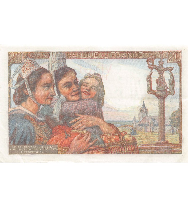 FRANCE - 20 FRANCS PÊCHEUR 14/10/1948 - SÉRIE H.184 - TTB+