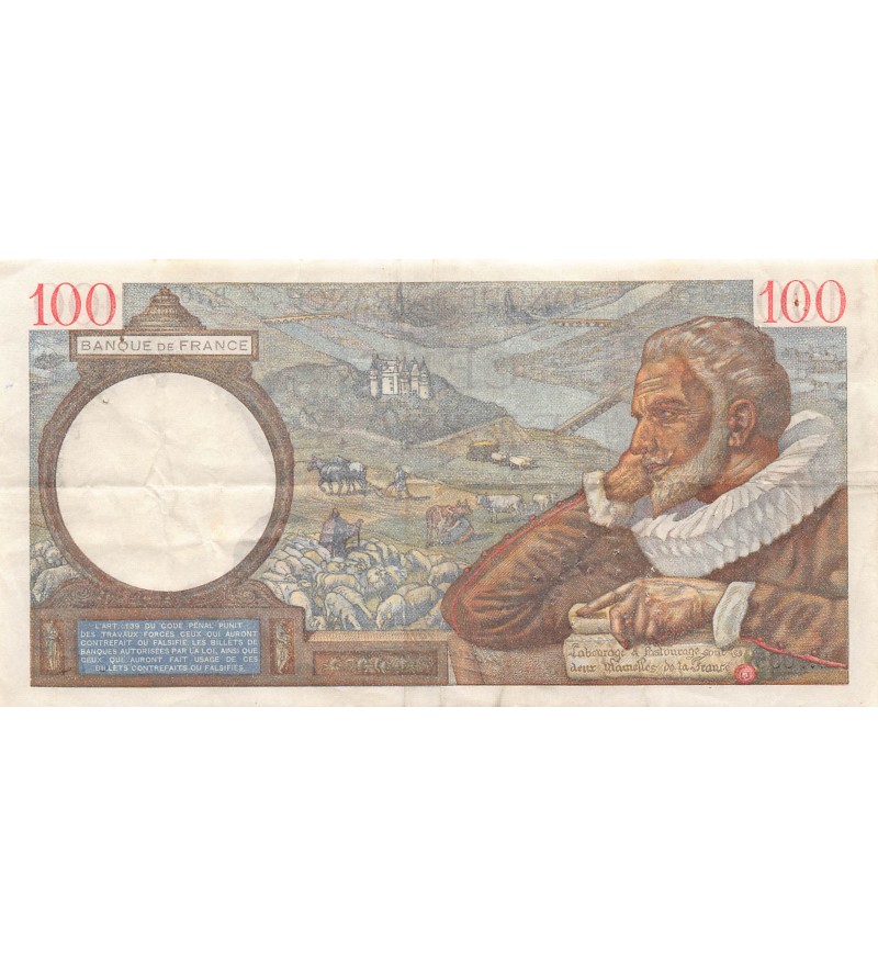 FRANCE, SULLY - 100 FRANCS 25/01/1940 - TTB