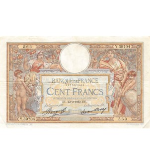FRANCE, LUC-OLIVIER MERSON - 100 FRANCS 23/03/1933 - TTB