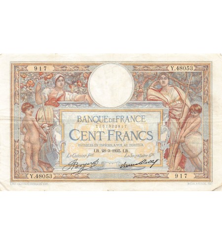FRANCE, LUC-OLIVIER MERSON - 100 FRANCS 28/03/1935 - TTB