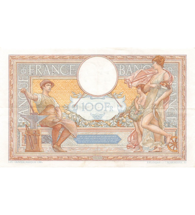 FRANCE, LUC-OLIVIER MERSON - 100 FRANCS 01/08/1935 - TTB+