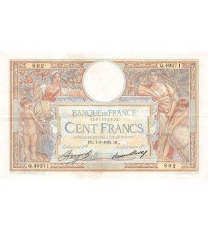 FRANCE, LUC-OLIVIER MERSON - 100 FRANCS 01/08/1935 - TTB+