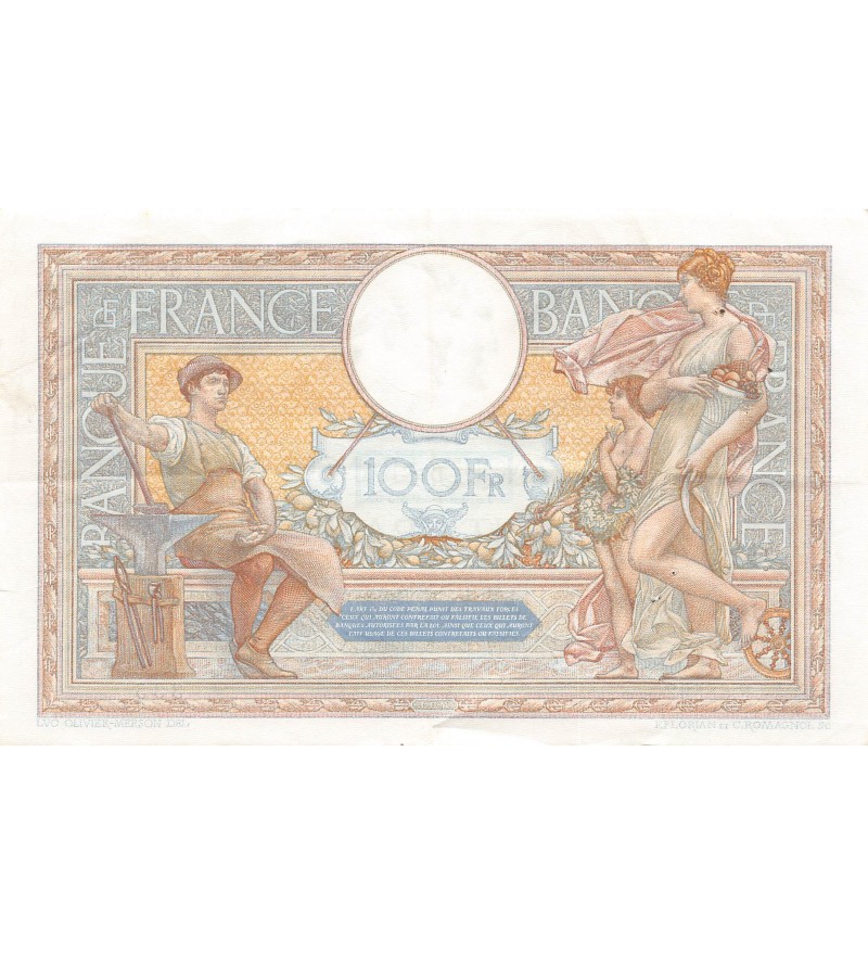 FRANCE, LUC-OLIVIER MERSON - 100 FRANCS 14/04/1938 - TTB+