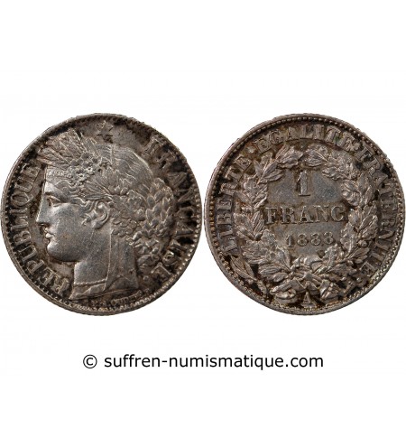 CERES ﻿- 1 FRANC ARGENT 1887 A PARIS