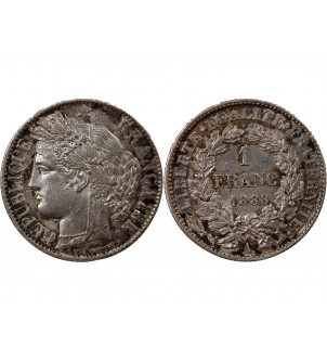 CERES ﻿- 1 FRANC ARGENT 1887 A PARIS 2