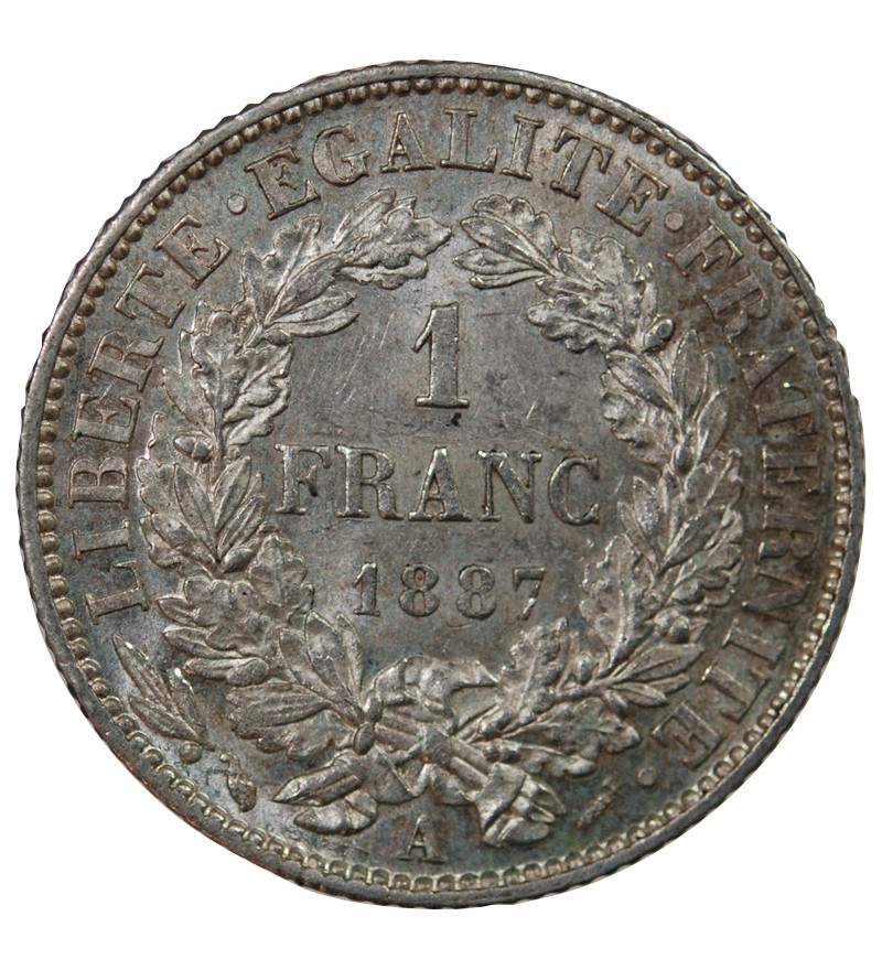 CERES ﻿- 1 FRANC ARGENT 1887 A PARIS