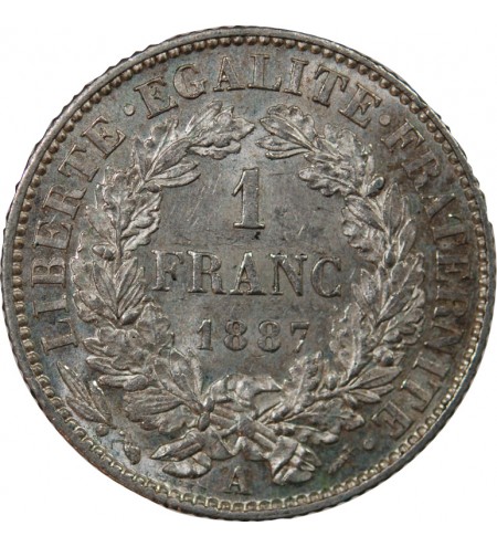 CERES ﻿- 1 FRANC ARGENT 1887 A PARIS