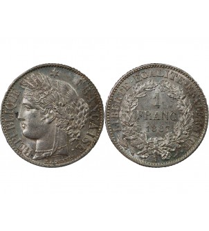 CERES ﻿- 1 FRANC ARGENT 1887 A PARIS 2